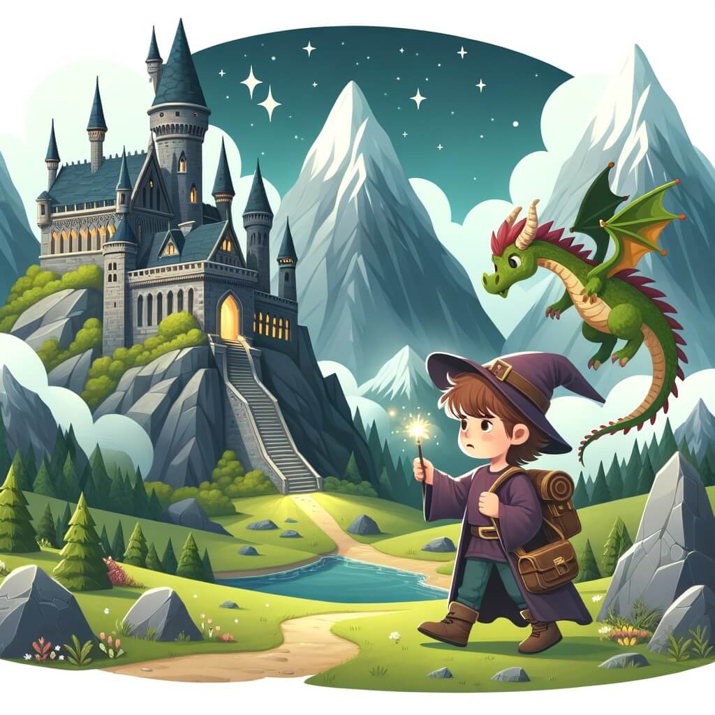 Magique Elf Sorcier Avec Un Bâton Magique Illustration Stock - Illustration  du sorcier, fairytale: 217856704