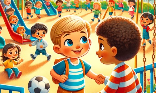 Une illustration pour enfants représentant un petit garçon qui déménage dans une nouvelle ville et qui doit faire face à la tolérance dans une nouvelle école.
